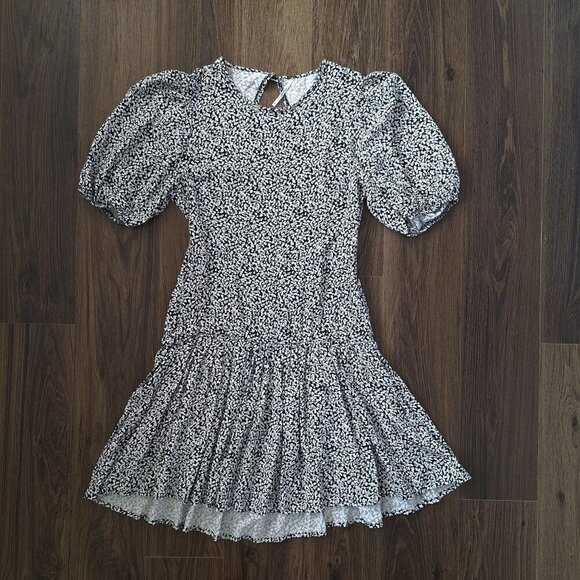💙 Free People 'Dancing In The Dark' Floral Dress Size S Open Back 100% Viscose - Picture 1 of 11
